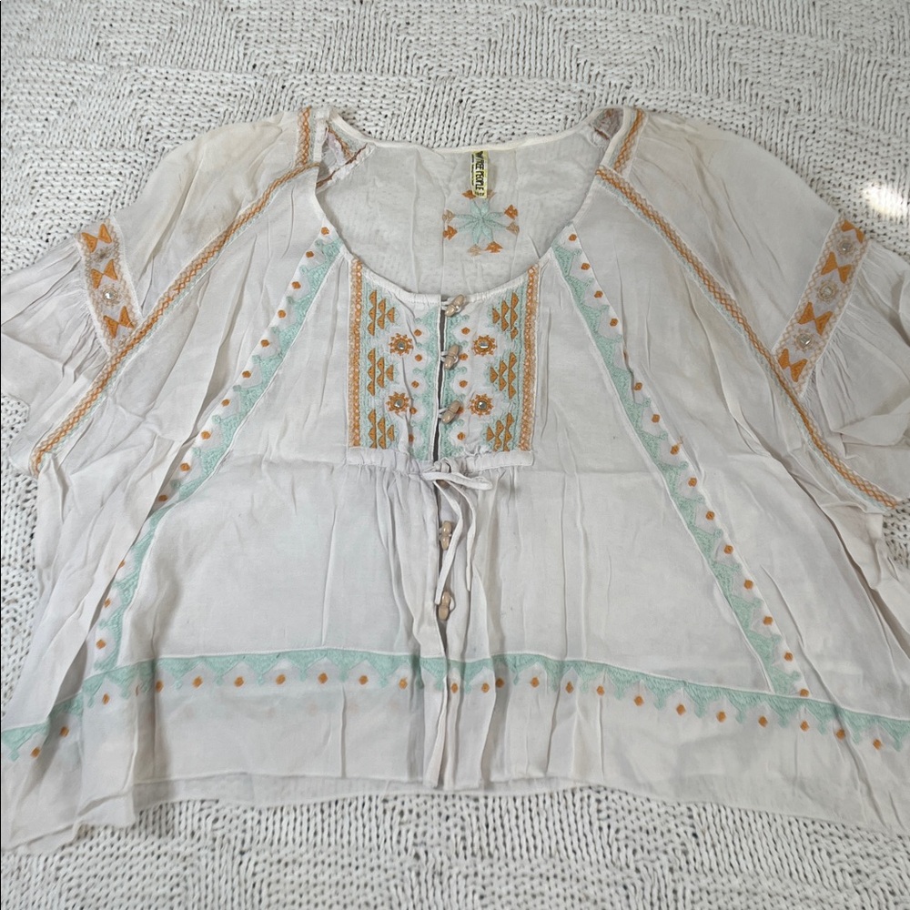Free People embroidered top